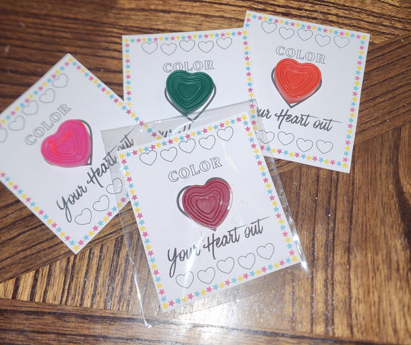 Valentine cards with crayon