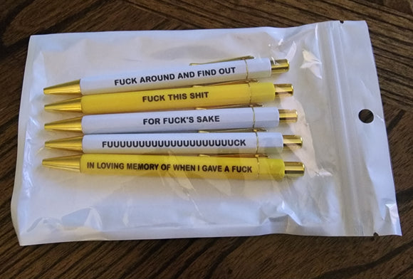 Set of funny pens