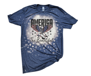 America the Beautiful bleached graphic tee