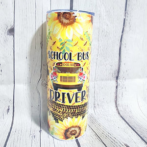 Sunflower bus driver tumbler